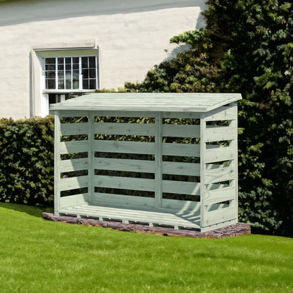 Shire 6' 2" x 2' 3" Pent Log Store - Classic Pressure Treated Slatted
