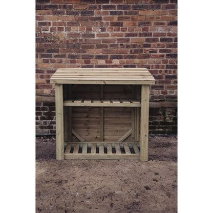 Contemporary Garden Log Store 131cm wide x 65cm deep by Churnet Valley - LS4X4KS