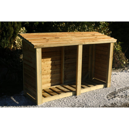 Heavy Duty Garden Log Store 190cm wide x 67cm deep by Churnet Valley - LS5X6