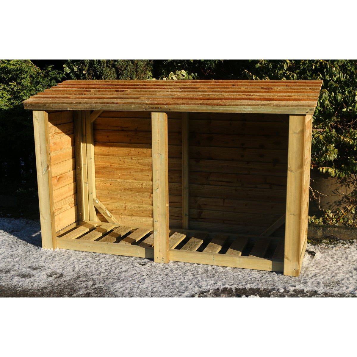 Heavy Duty Garden Log Store 190cm wide x 67cm deep by Churnet Valley - LS5X6