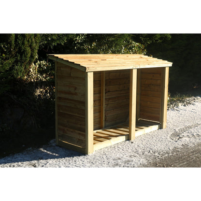 Heavy Duty Garden Log Store 190cm wide x 67cm deep by Churnet Valley - LS5X6