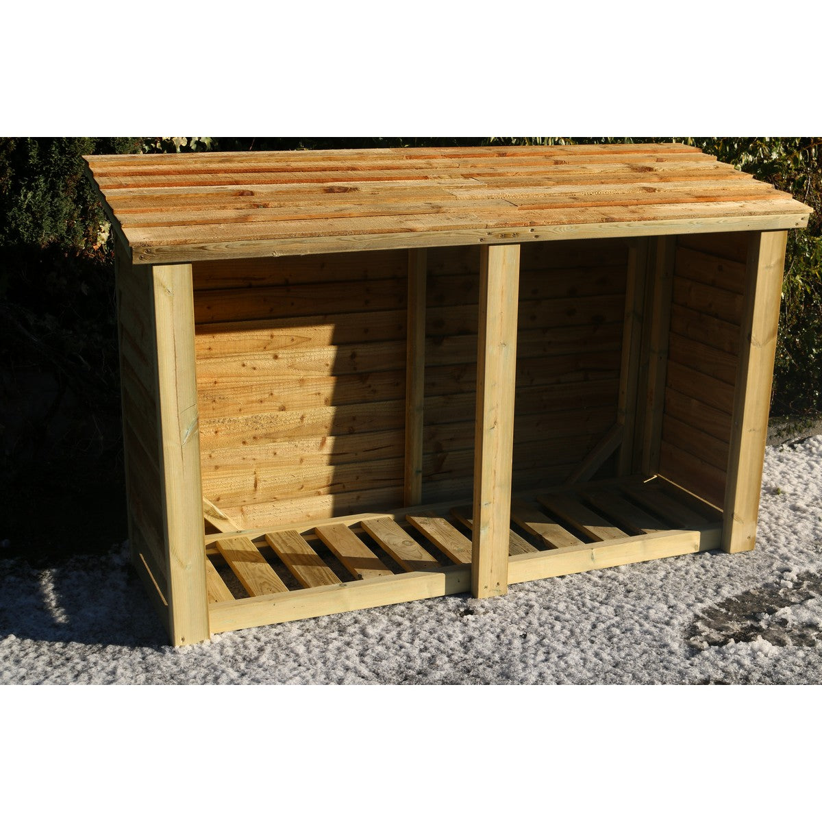 Heavy Duty Garden Log Store 190cm wide x 67cm deep by Churnet Valley - LS5X6