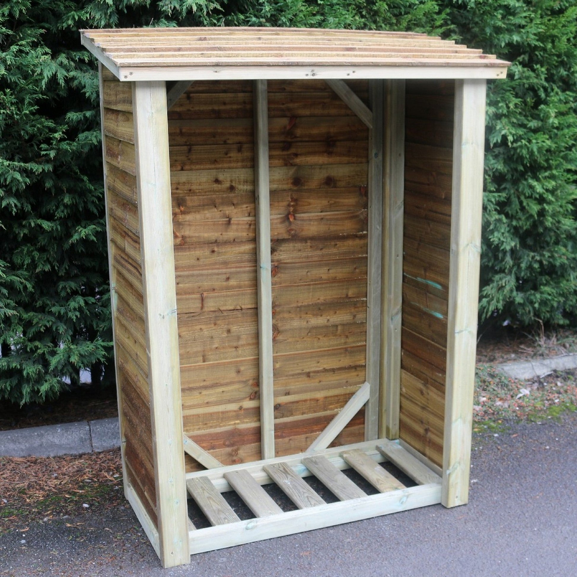 Heavy Duty Garden Log 120cm wide 60cm deep Store by Churnet Valley - LSOP6X4 Primary Image