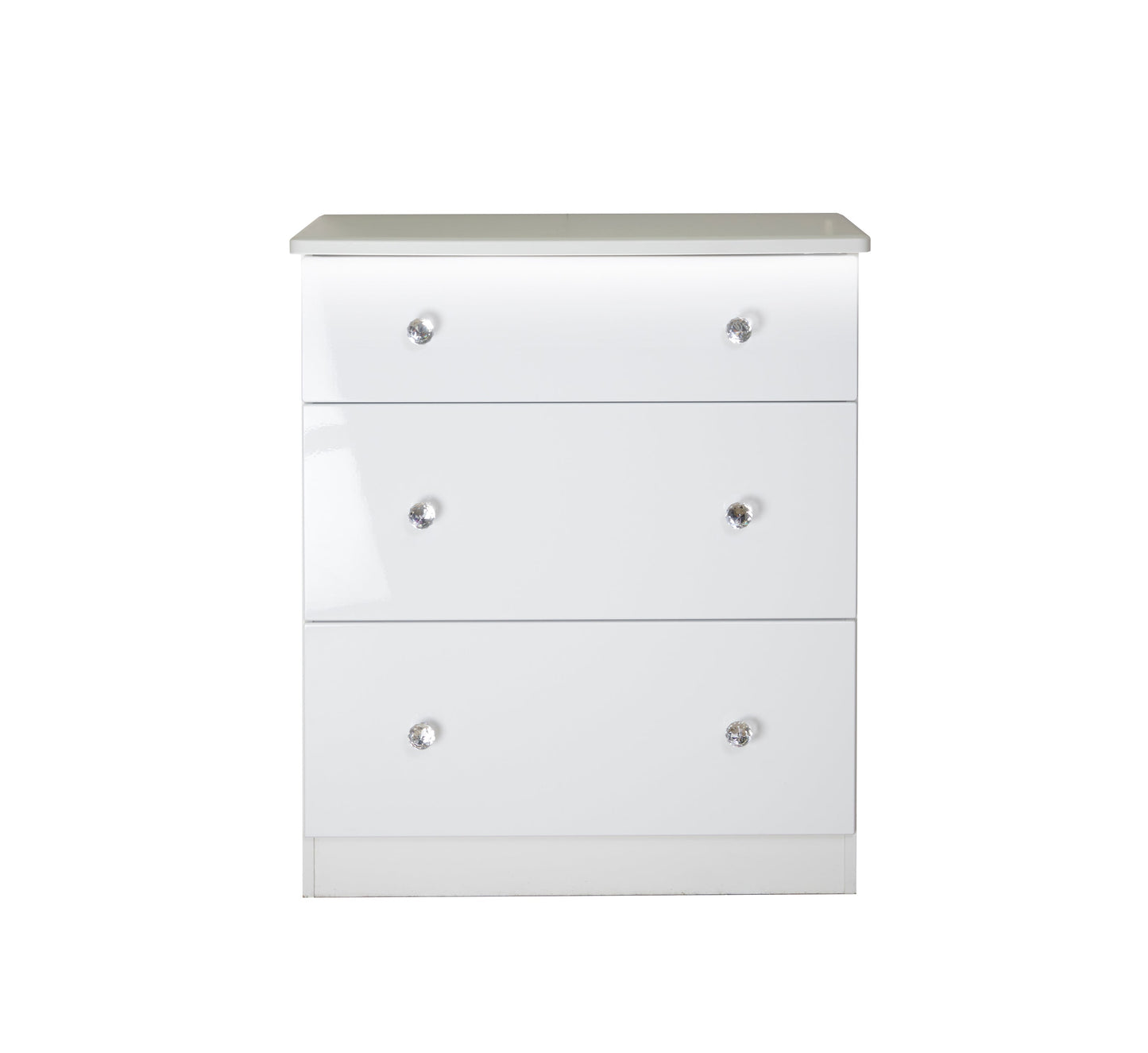 Lumiere Chest of Drawers
with LED lights White 3 Drawers 89cm