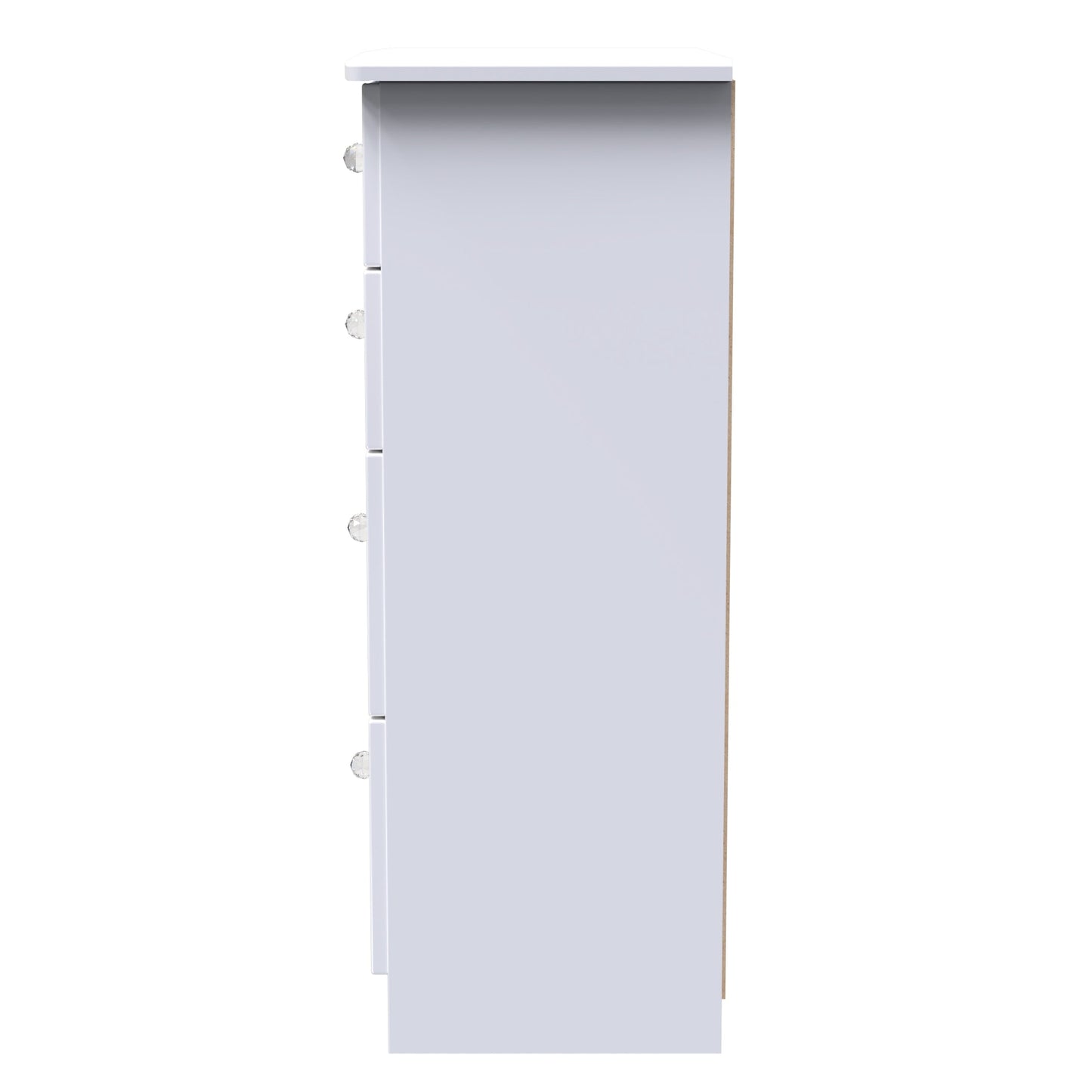 Lumiere Tall Chest of Drawers
with LED lights White 4 Drawers 108cm