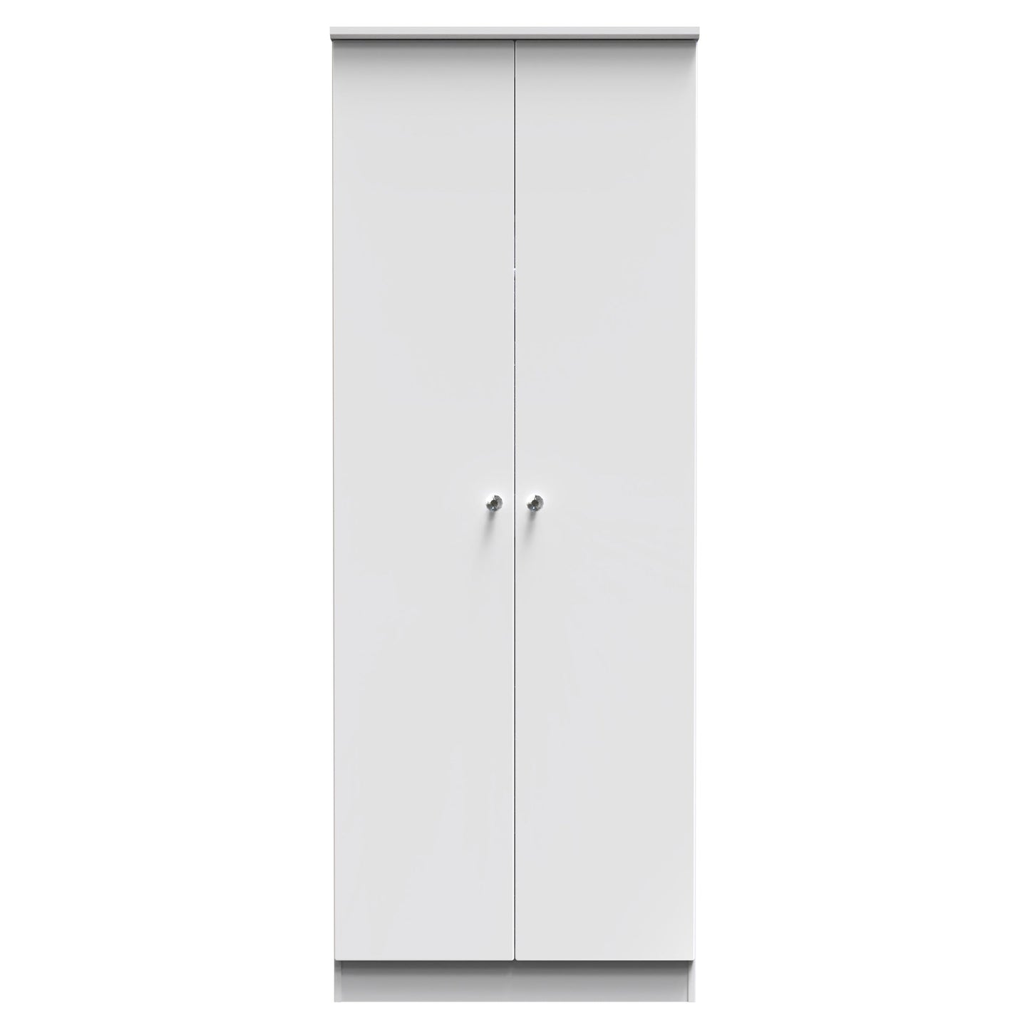 Lumiere Tall Wardrobe White 2 Doors 1 Shelf 196cm
