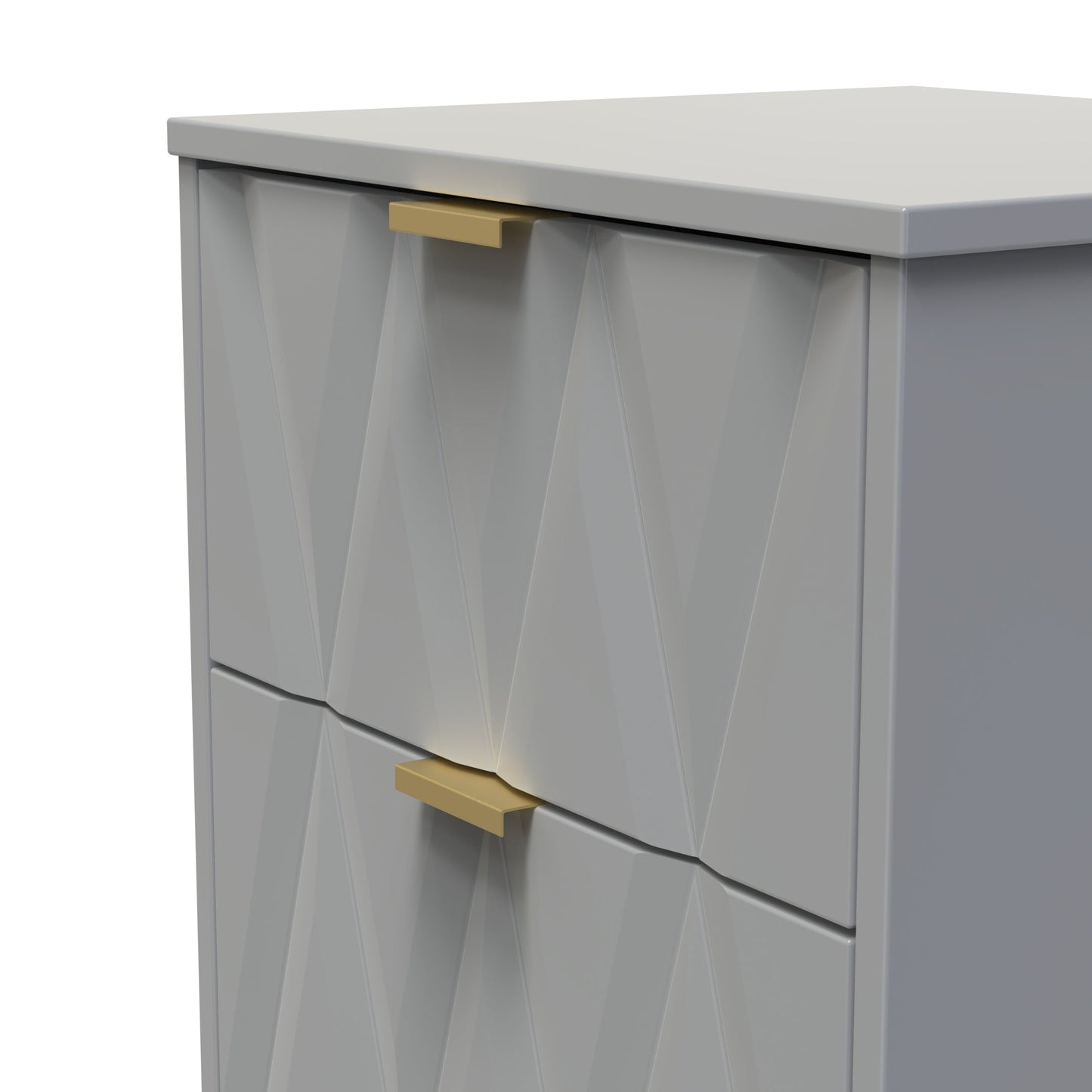 Las Vegas F Bedside Table Grey 3 Drawers 45cm
