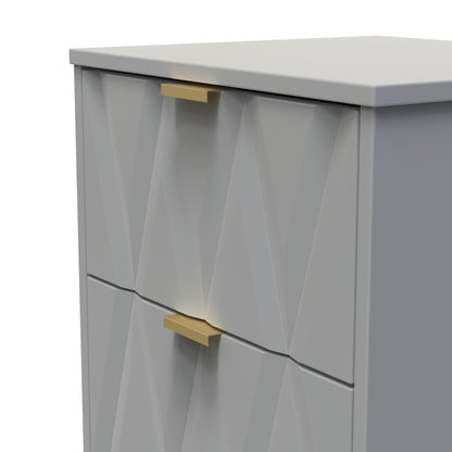 Las Vegas F Bedside Table Grey 3 Drawers 45cm