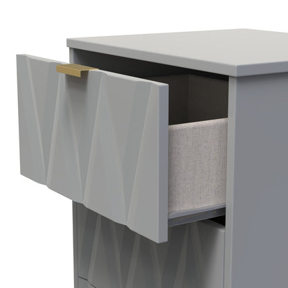 Las Vegas F Bedside Table Grey 3 Drawers 45cm