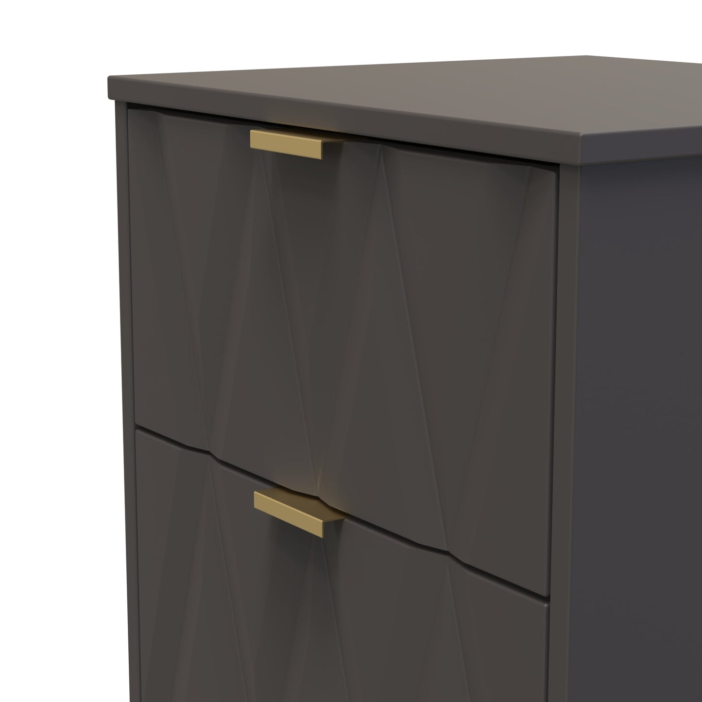 Las Vegas F Bedside Table Dark Grey 3 Drawers 73cm