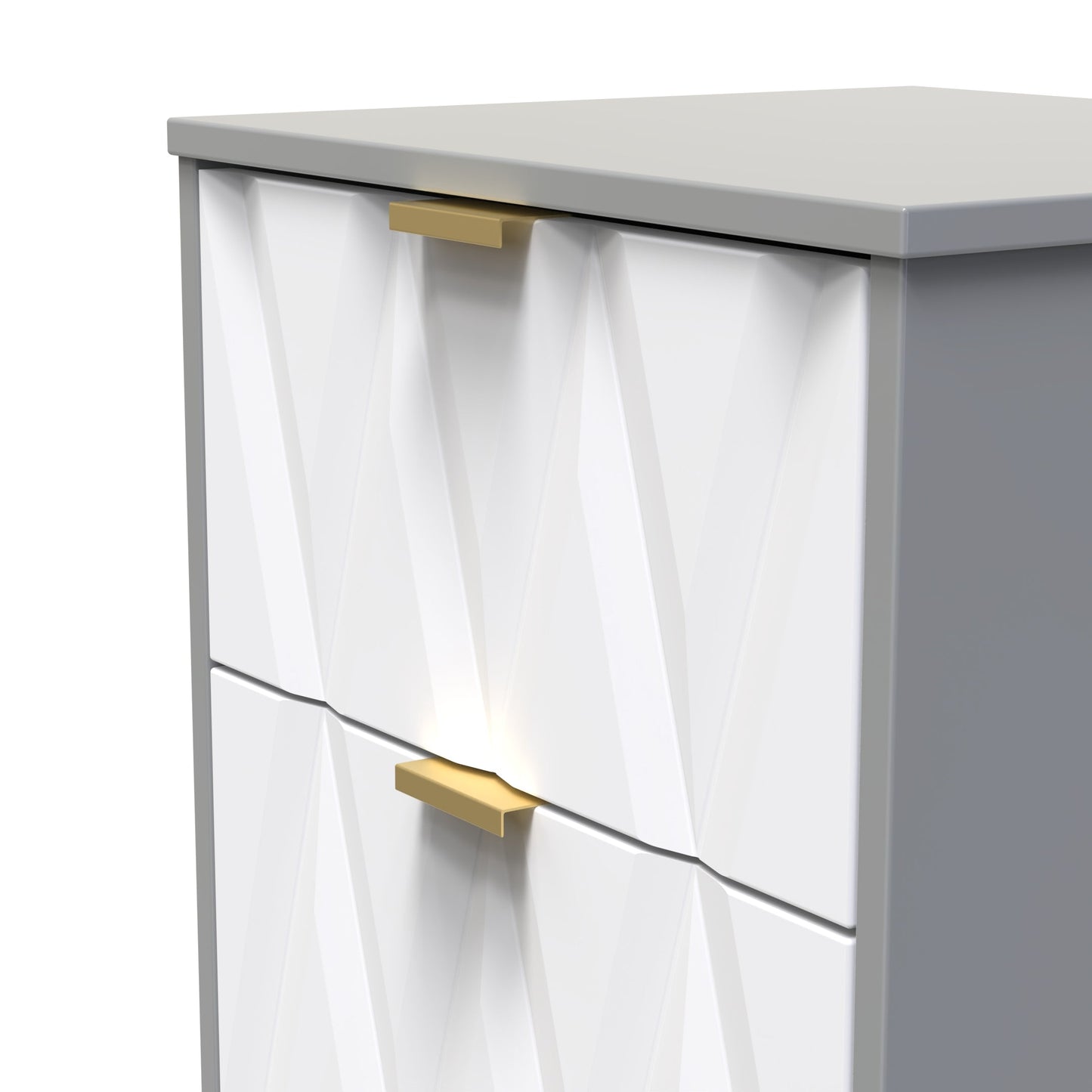 Las Vegas F Bedside Table Grey 3 Drawers 40cm