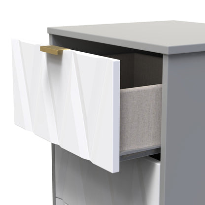 Las Vegas F Bedside Table Grey 3 Drawers 40cm