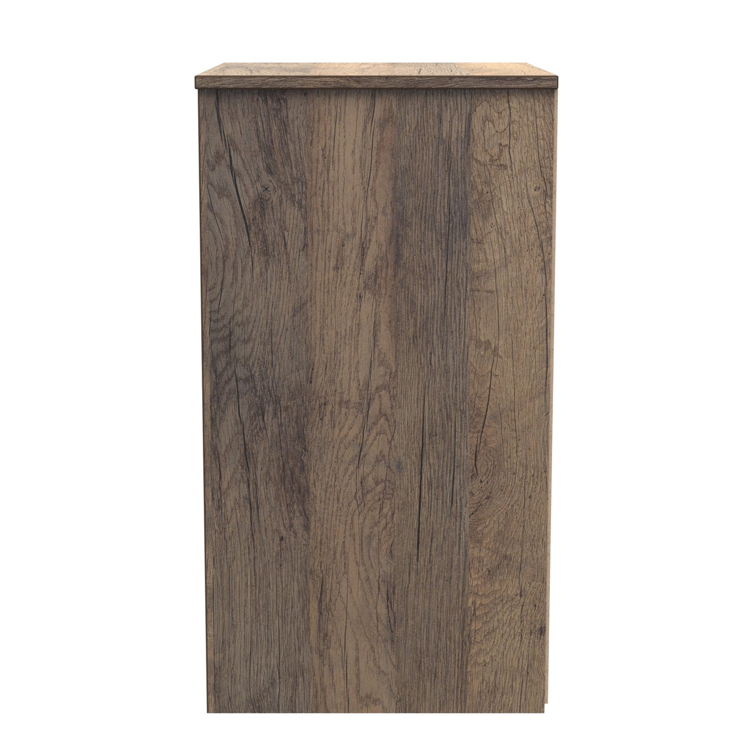 Las Vegas F Bedside Table White & Oak 3 Drawers 73cm