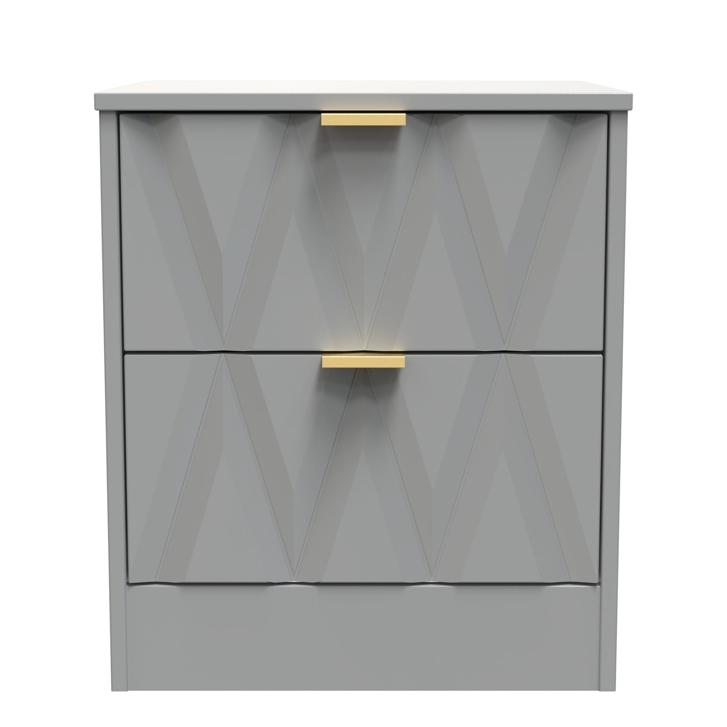 Las Vegas F Bedside Table Grey 2 Drawers 45cm