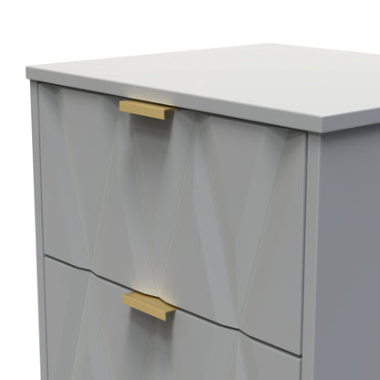 Las Vegas F Bedside Table Grey 2 Drawers 45cm