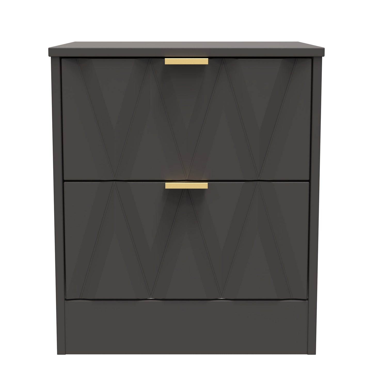 Las Vegas F Bedside Table Dark Grey 2 Drawers 53cm