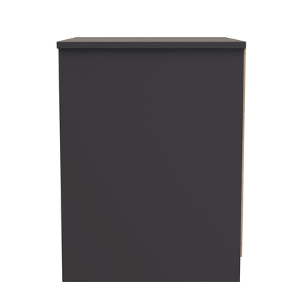 Las Vegas F Bedside Table Dark Grey 2 Drawers 53cm