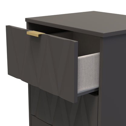 Las Vegas F Bedside Table Dark Grey 2 Drawers 53cm