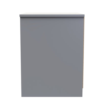 Las Vegas F Bedside Table Grey 2 Drawers 40cm