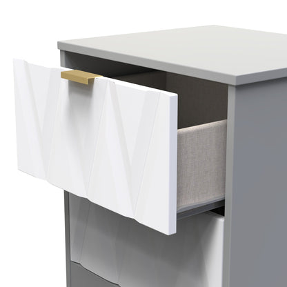 Las Vegas F Bedside Table Grey 2 Drawers 40cm