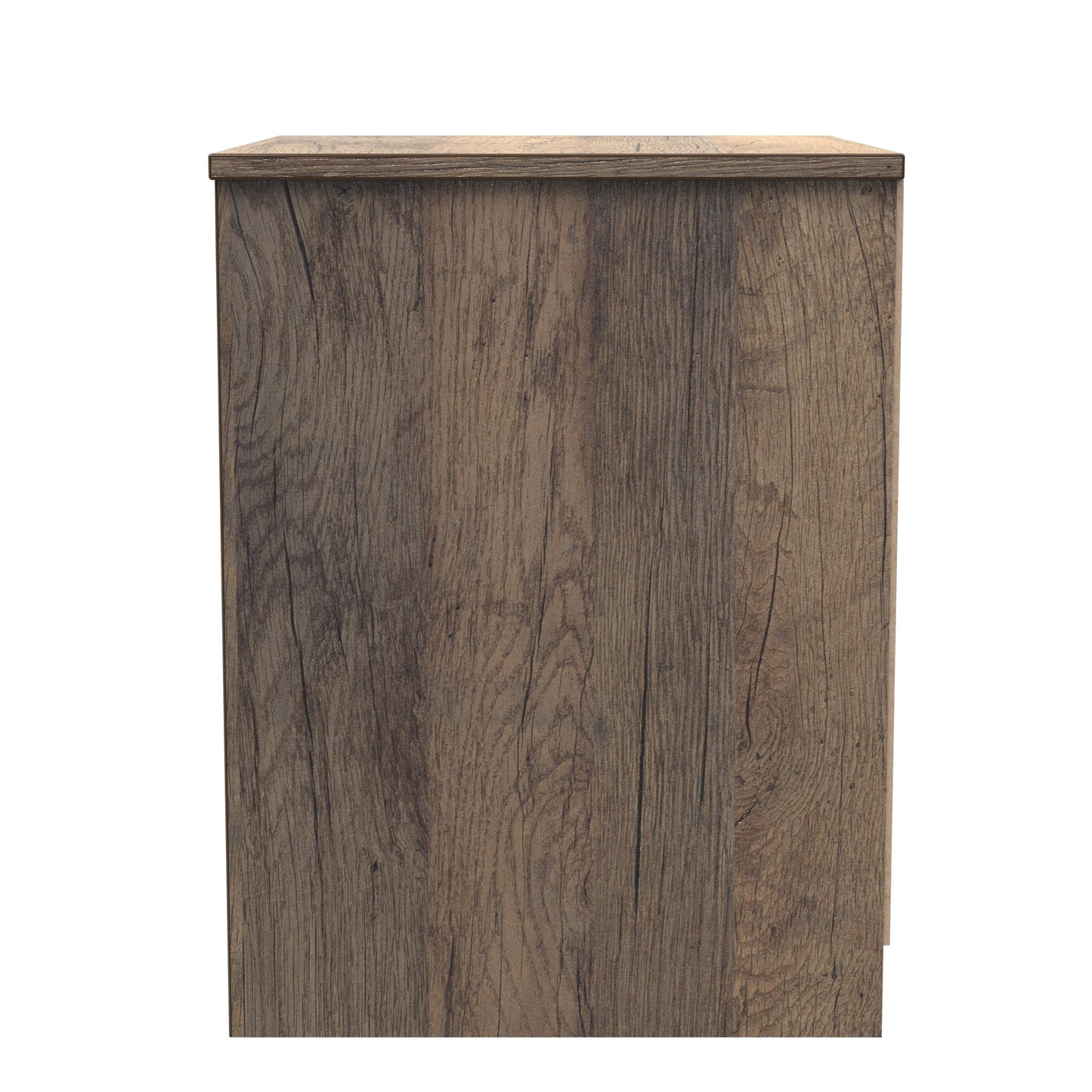 Las Vegas F Bedside Table White & Oak 2 Drawers 53cm