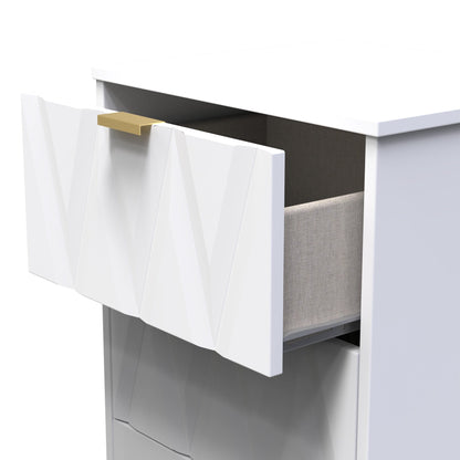 Las Vegas F Bedside Table White 2 Drawers 53cm