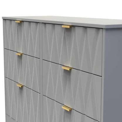 Las Vegas F Large Chest of Drawers Grey 6 Drawers 115cm