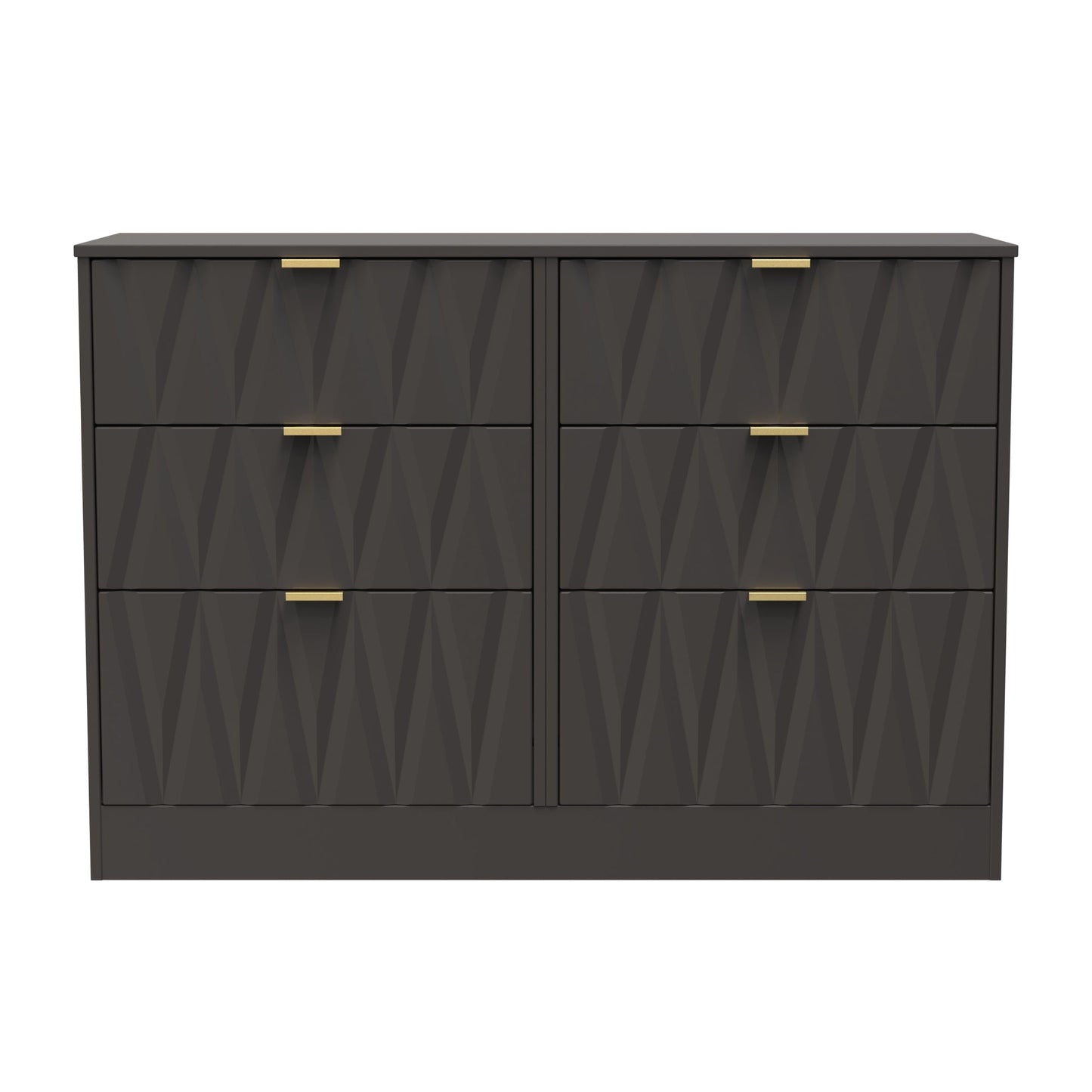 Las Vegas F Large Chest of Drawers Dark Grey 6 Drawers 115cm