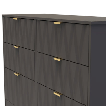 Las Vegas F Large Chest of Drawers Dark Grey 6 Drawers 115cm