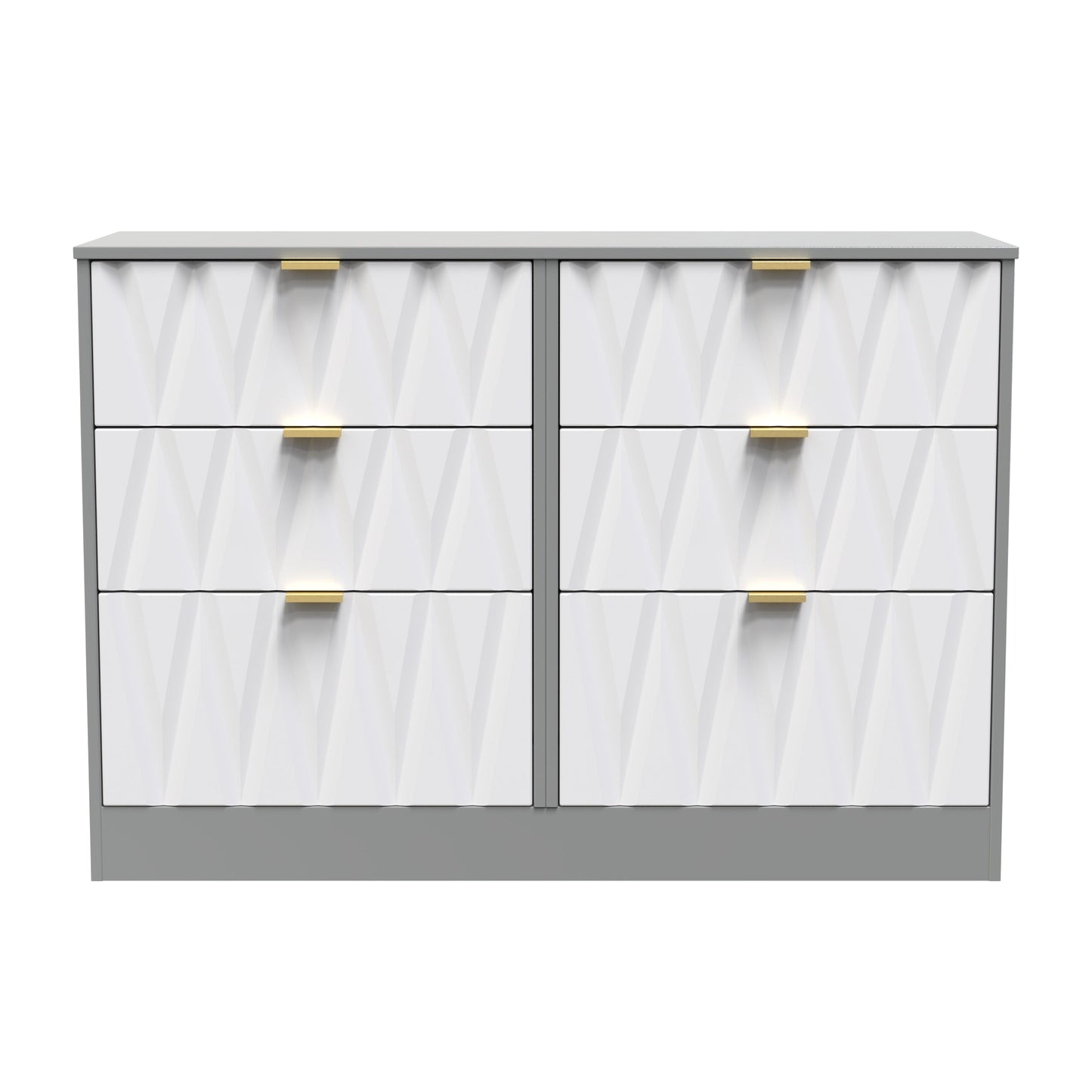 Las Vegas F Large Chest of Drawers Grey 6 Drawers 40cm