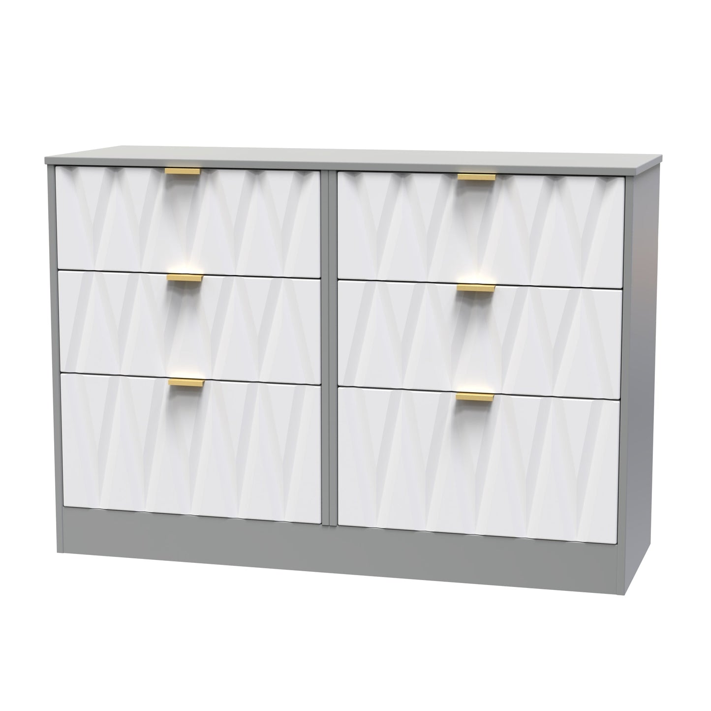 Las Vegas F Large Chest of Drawers Grey 6 Drawers 40cm