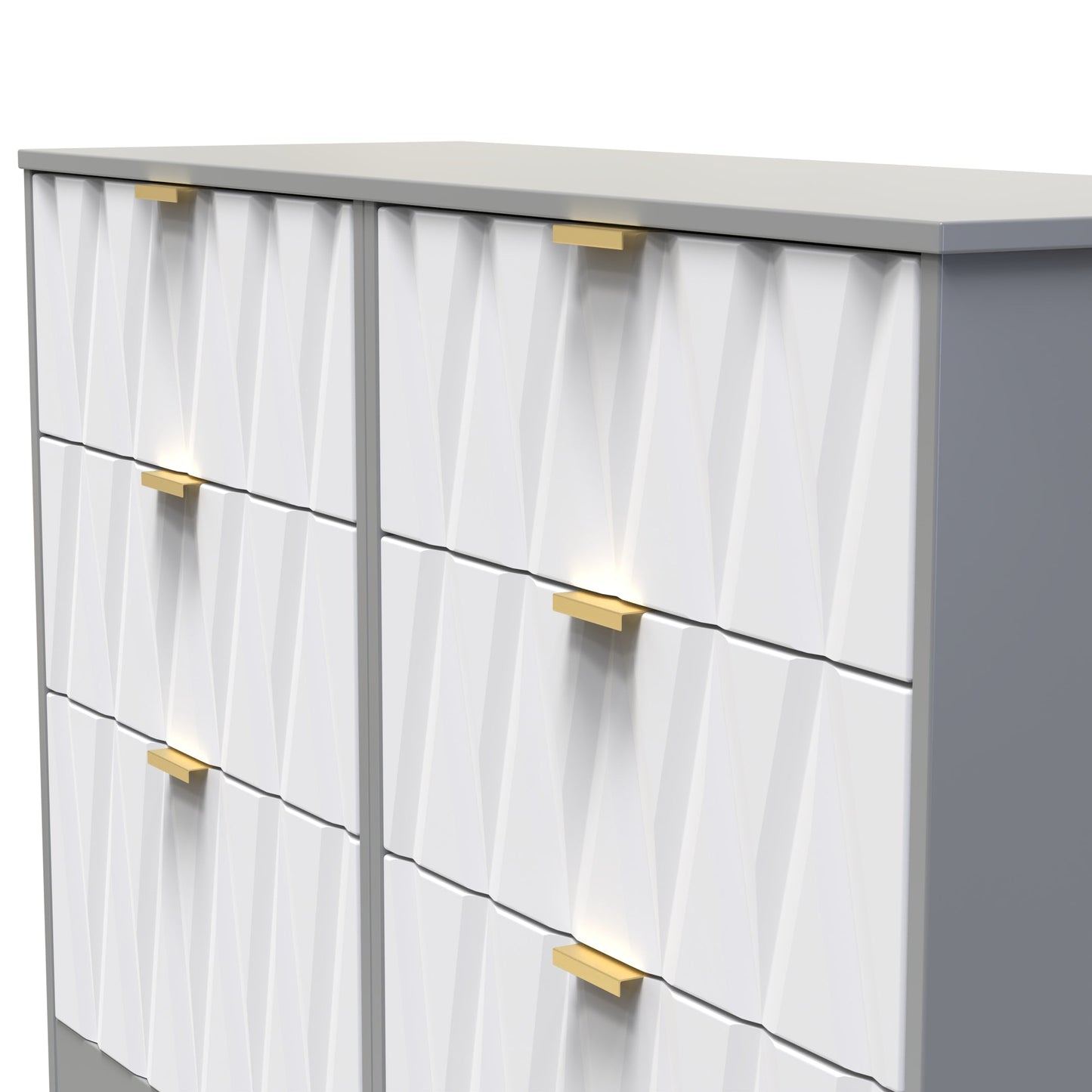 Las Vegas F Large Chest of Drawers Grey 6 Drawers 40cm
