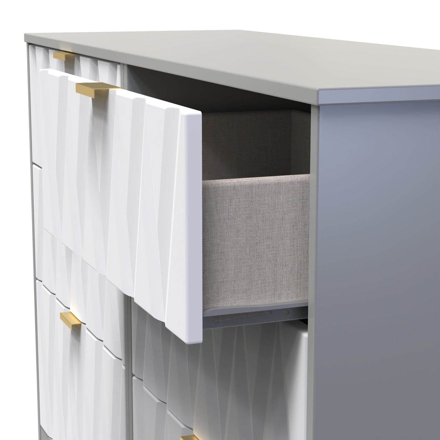 Las Vegas F Large Chest of Drawers Grey 6 Drawers 40cm