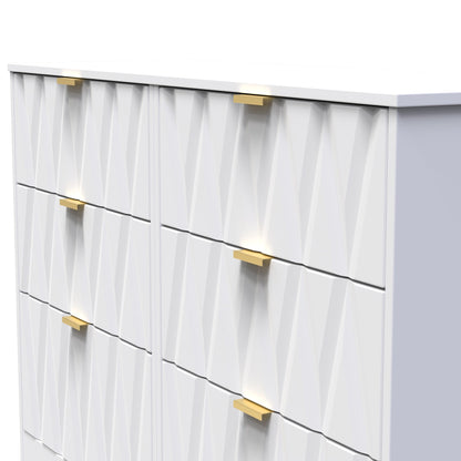 Las Vegas F Large Chest of Drawers White 6 Drawers 115cm