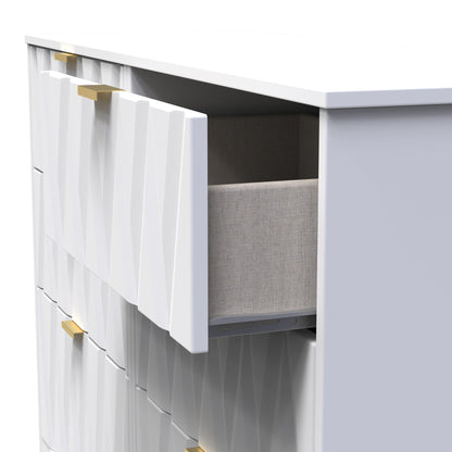 Las Vegas F Large Chest of Drawers White 6 Drawers 115cm