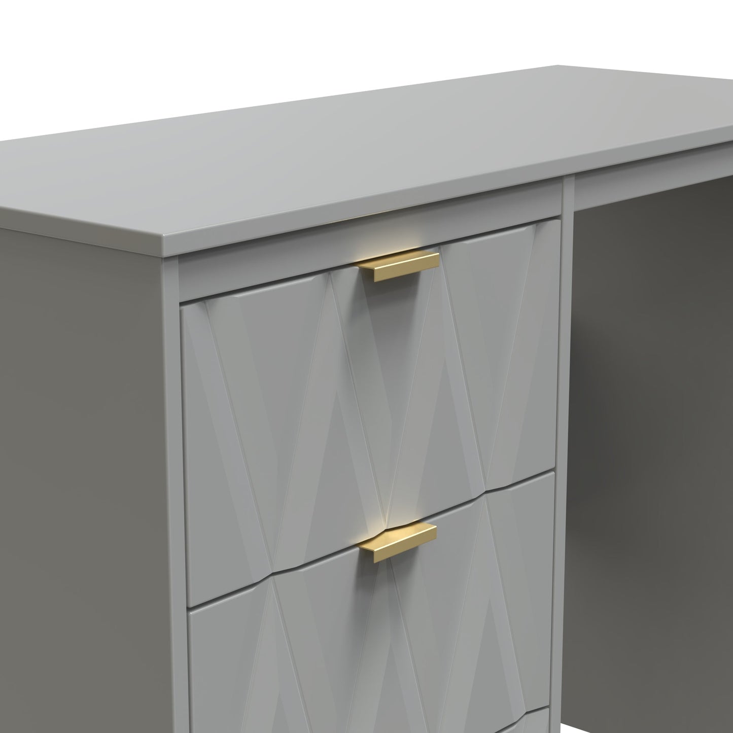 Las Vegas F Desk Grey 3 Drawers 97cm