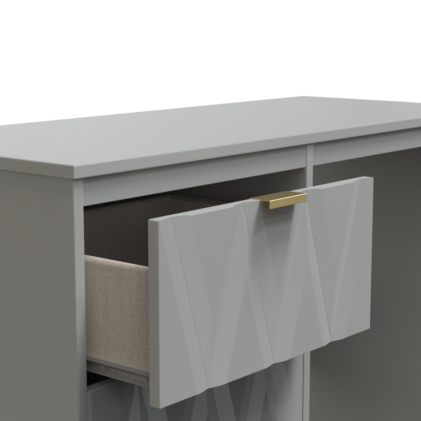 Las Vegas F Desk Grey 3 Drawers 97cm