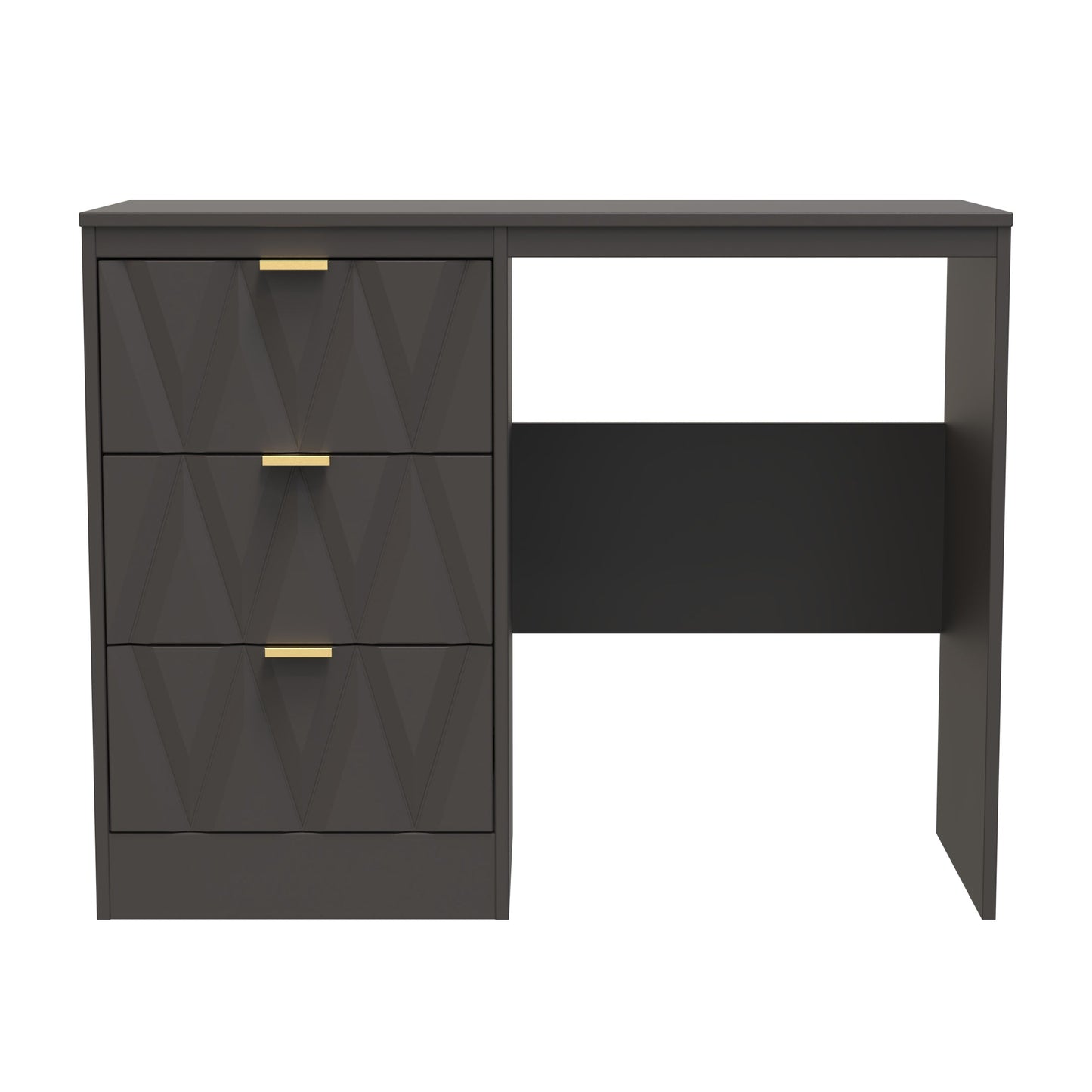 Las Vegas F Desk Dark Grey 3 Drawers 97cm