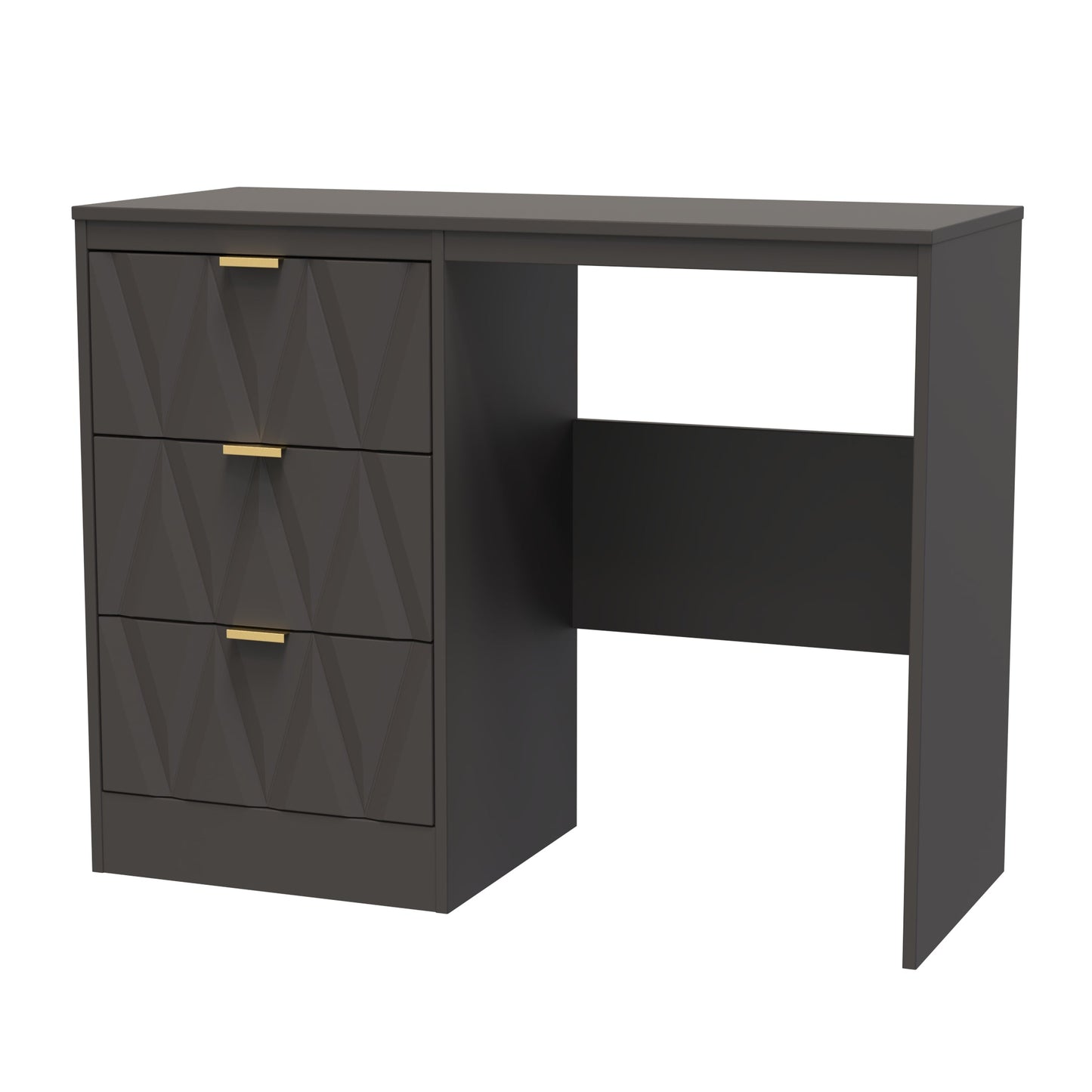 Las Vegas F Desk Dark Grey 3 Drawers 97cm