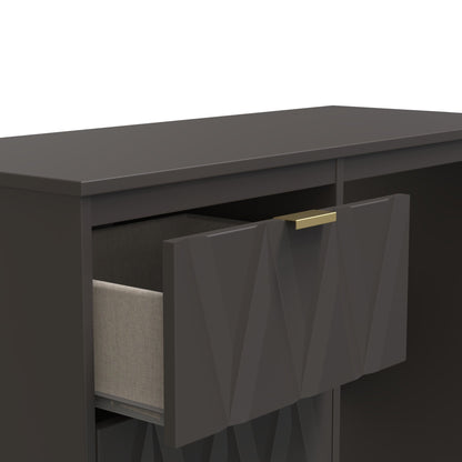 Las Vegas F Desk Dark Grey 3 Drawers 97cm