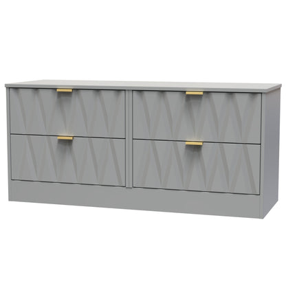 Las Vegas F Large Chest of Drawers Grey 4 Drawers 115cm