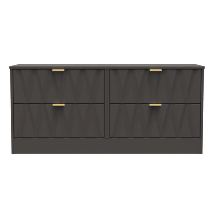 Las Vegas F Large Chest of Drawers Dark Grey 4 Drawers 115cm