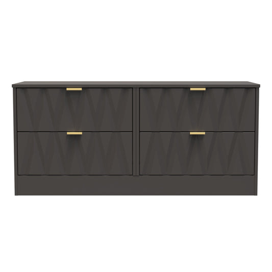 Las Vegas F Large Chest of Drawers Dark Grey 4 Drawers 115cm