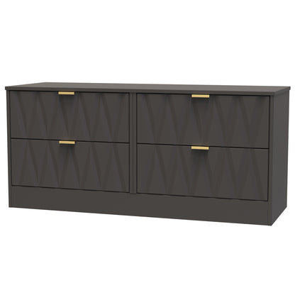 Las Vegas F Large Chest of Drawers Dark Grey 4 Drawers 115cm