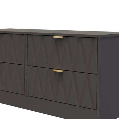Las Vegas F Large Chest of Drawers Dark Grey 4 Drawers 115cm