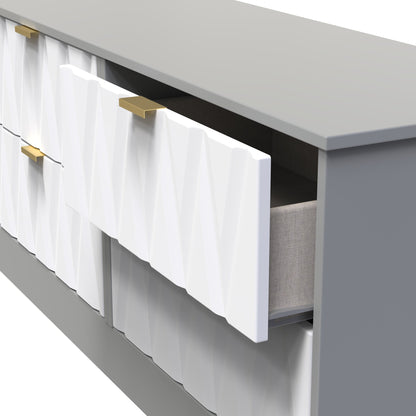 Las Vegas F Large Chest of Drawers Grey 4 Drawers 40cm