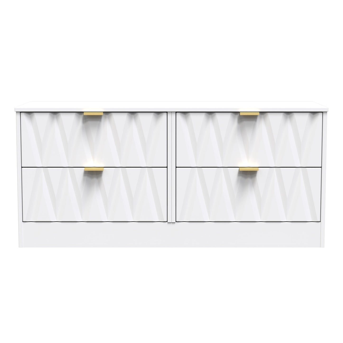 Las Vegas F Large Chest of Drawers White 4 Drawers 115cm