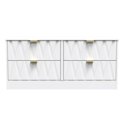 Las Vegas F Large Chest of Drawers White 4 Drawers 115cm