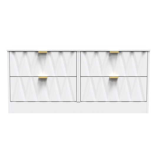 Las Vegas F Large Chest of Drawers White 4 Drawers 115cm