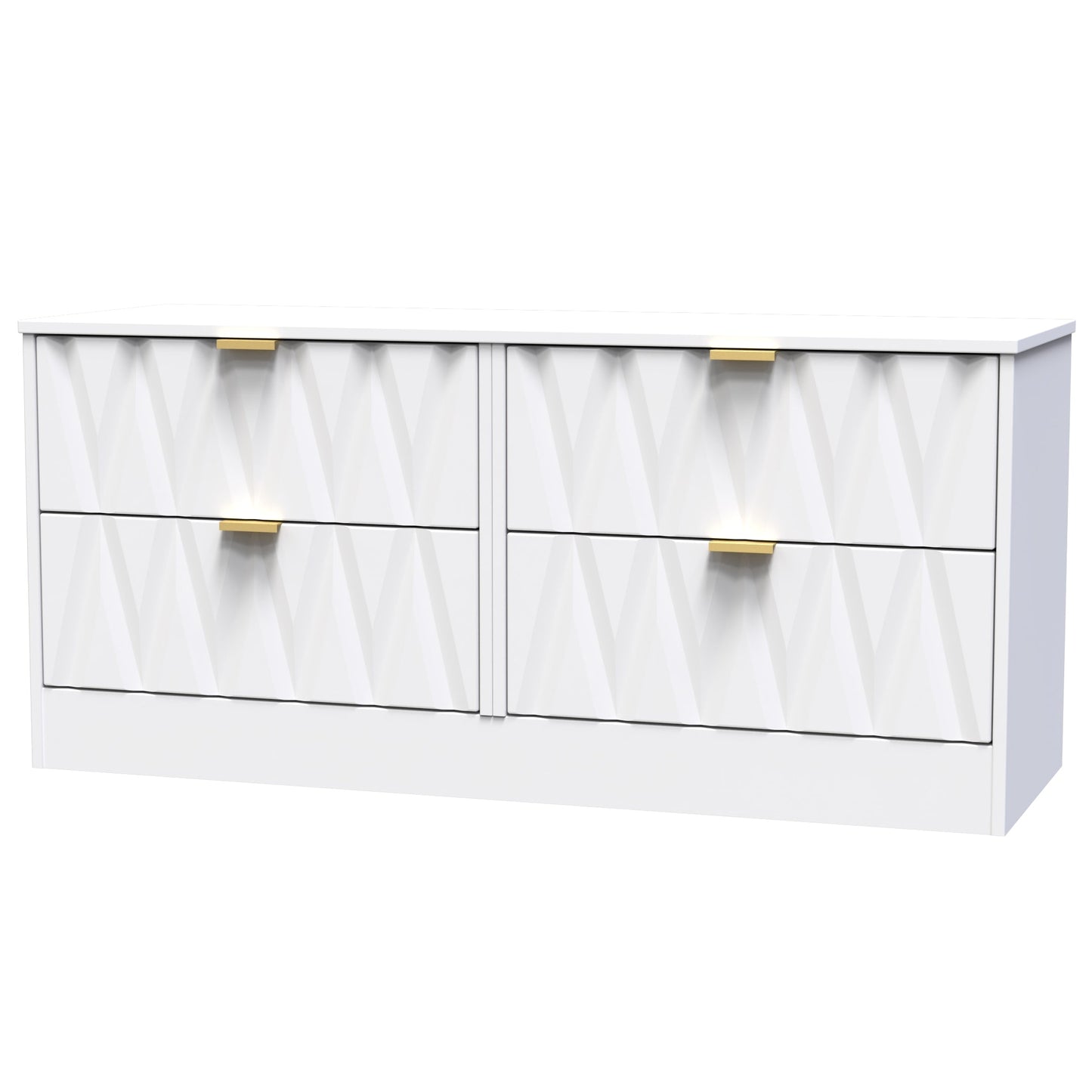 Las Vegas F Large Chest of Drawers White 4 Drawers 115cm